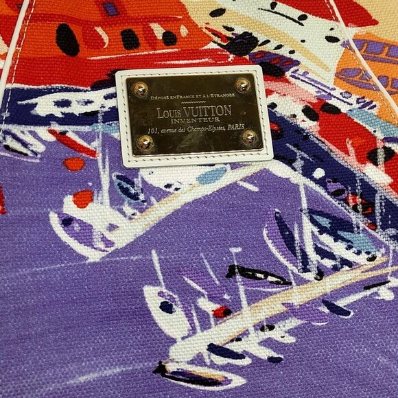 Louis Vuitton LV Shoulder Bag Galliera Riviera GM Purple Canvas 900-082125 - Picture 8 of 14